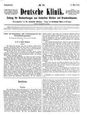 Deutsche Klinik Samstag 2. Mai 1874