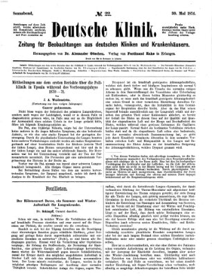 Deutsche Klinik Samstag 30. Mai 1874