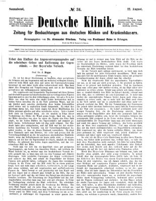 Deutsche Klinik Samstag 22. August 1874