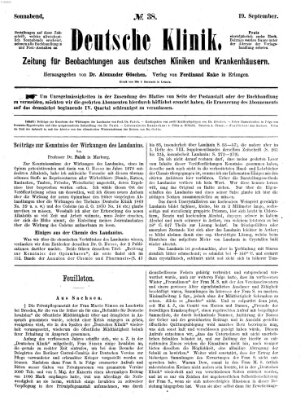 Deutsche Klinik Samstag 19. September 1874
