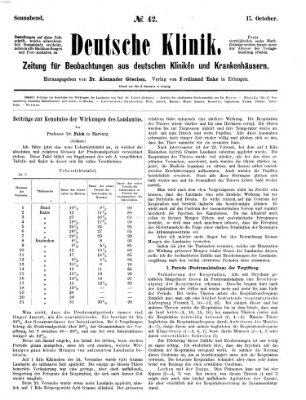 Deutsche Klinik Samstag 17. Oktober 1874