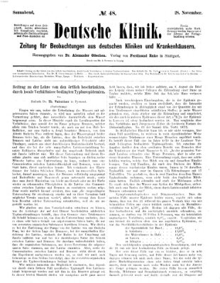 Deutsche Klinik Samstag 28. November 1874