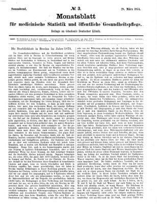 Deutsche Klinik Samstag 28. März 1874