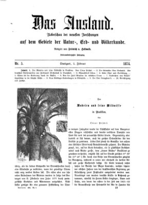 Das Ausland Montag 2. Februar 1874