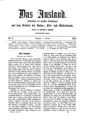 Das Ausland Montag 9. Februar 1874