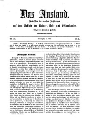 Das Ausland Montag 4. Mai 1874