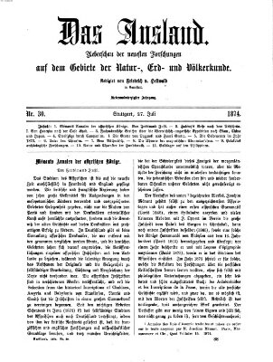 Das Ausland Montag 27. Juli 1874