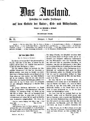 Das Ausland Montag 3. August 1874