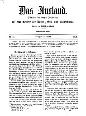 Das Ausland Montag 31. August 1874