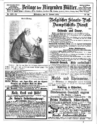 Fliegende Blätter Samstag 31. Januar 1874