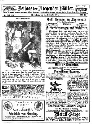 Fliegende Blätter Samstag 12. September 1874