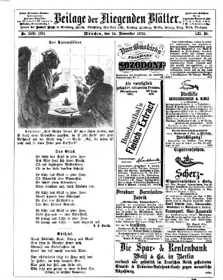 Fliegende Blätter Samstag 14. November 1874