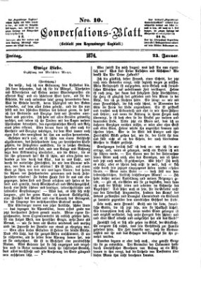 Regensburger Conversations-Blatt (Regensburger Tagblatt) Freitag 23. Januar 1874