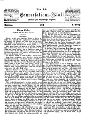 Regensburger Conversations-Blatt (Regensburger Tagblatt) Sonntag 1. März 1874