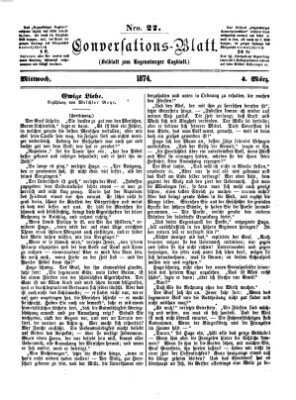 Regensburger Conversations-Blatt (Regensburger Tagblatt) Mittwoch 4. März 1874