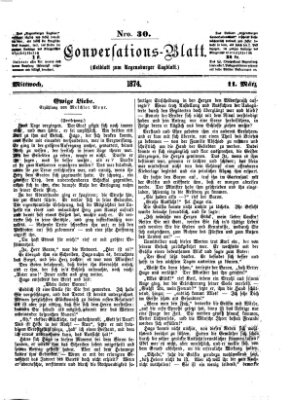 Regensburger Conversations-Blatt (Regensburger Tagblatt) Mittwoch 11. März 1874