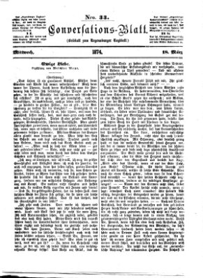 Regensburger Conversations-Blatt (Regensburger Tagblatt) Mittwoch 18. März 1874