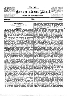 Regensburger Conversations-Blatt (Regensburger Tagblatt) Sonntag 22. März 1874