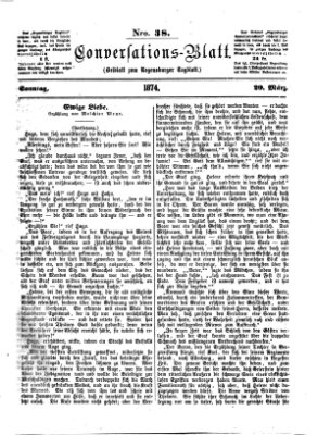 Regensburger Conversations-Blatt (Regensburger Tagblatt) Sonntag 29. März 1874