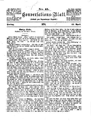 Regensburger Conversations-Blatt (Regensburger Tagblatt) Freitag 17. April 1874