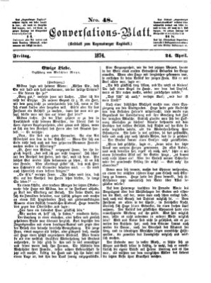 Regensburger Conversations-Blatt (Regensburger Tagblatt) Freitag 24. April 1874