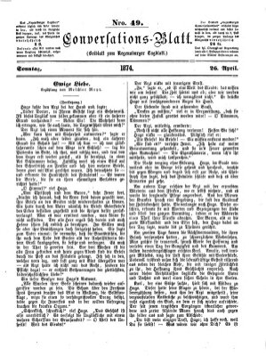 Regensburger Conversations-Blatt (Regensburger Tagblatt) Sonntag 26. April 1874