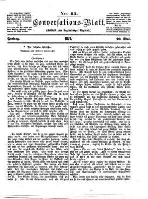 Regensburger Conversations-Blatt (Regensburger Tagblatt) Freitag 29. Mai 1874