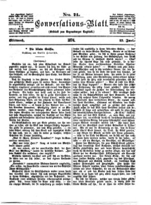 Regensburger Conversations-Blatt (Regensburger Tagblatt) Mittwoch 17. Juni 1874