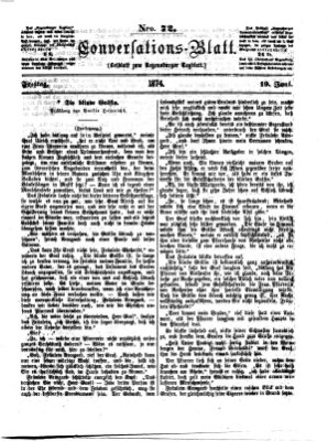 Regensburger Conversations-Blatt (Regensburger Tagblatt) Freitag 19. Juni 1874