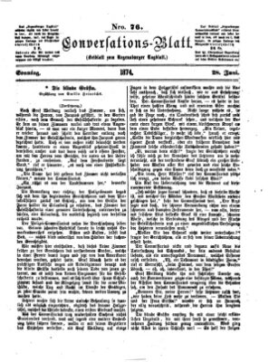 Regensburger Conversations-Blatt (Regensburger Tagblatt) Sonntag 28. Juni 1874