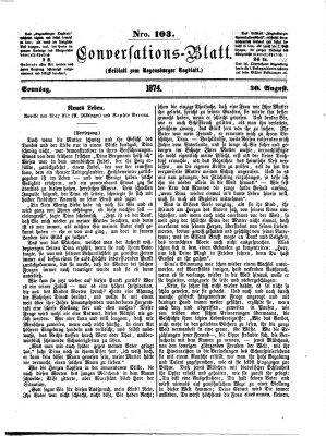 Regensburger Conversations-Blatt (Regensburger Tagblatt) Sonntag 30. August 1874