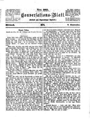 Regensburger Conversations-Blatt (Regensburger Tagblatt) Mittwoch 9. September 1874