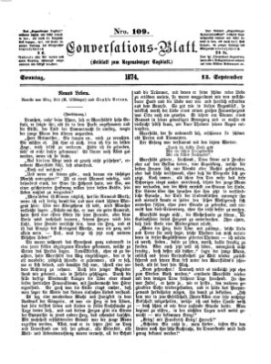 Regensburger Conversations-Blatt (Regensburger Tagblatt) Sonntag 13. September 1874