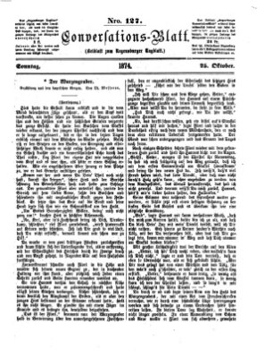 Regensburger Conversations-Blatt (Regensburger Tagblatt) Sonntag 25. Oktober 1874