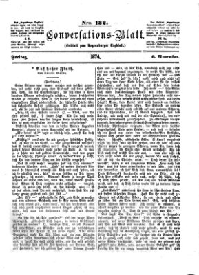 Regensburger Conversations-Blatt (Regensburger Tagblatt) Freitag 6. November 1874