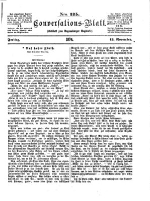 Regensburger Conversations-Blatt (Regensburger Tagblatt) Freitag 13. November 1874