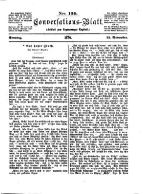 Regensburger Conversations-Blatt (Regensburger Tagblatt) Sonntag 15. November 1874