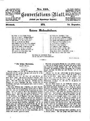 Regensburger Conversations-Blatt (Regensburger Tagblatt) Mittwoch 23. Dezember 1874