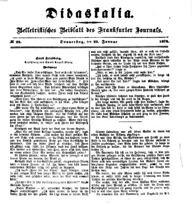 Didaskalia Donnerstag 22. Januar 1874