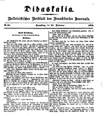 Didaskalia Samstag 24. Januar 1874