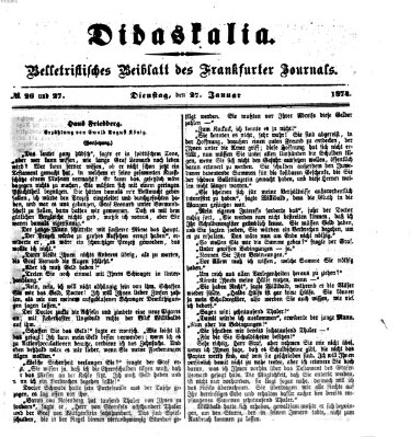 Didaskalia Dienstag 27. Januar 1874