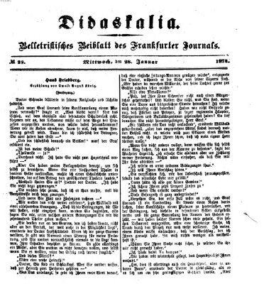 Didaskalia Mittwoch 28. Januar 1874