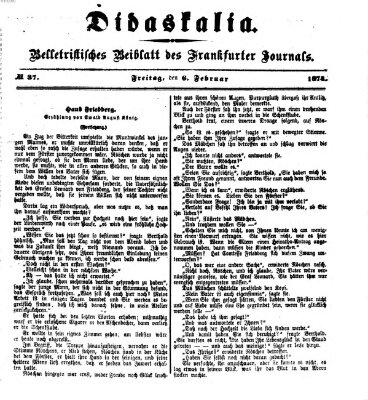 Didaskalia Freitag 6. Februar 1874