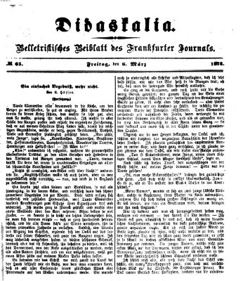 Didaskalia Freitag 6. März 1874