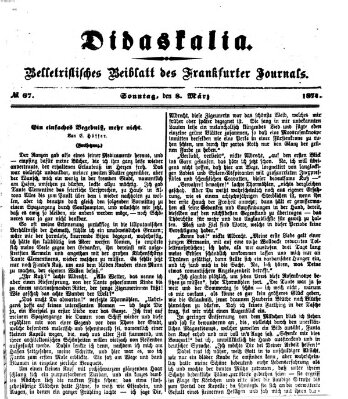 Didaskalia Sonntag 8. März 1874