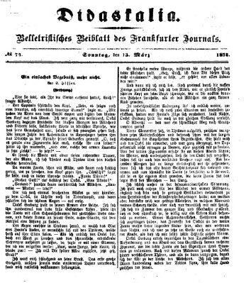 Didaskalia Sonntag 15. März 1874