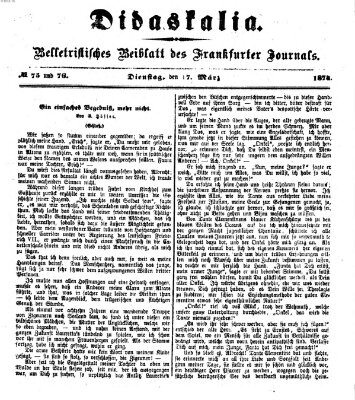 Didaskalia Dienstag 17. März 1874