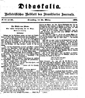 Didaskalia Dienstag 24. März 1874