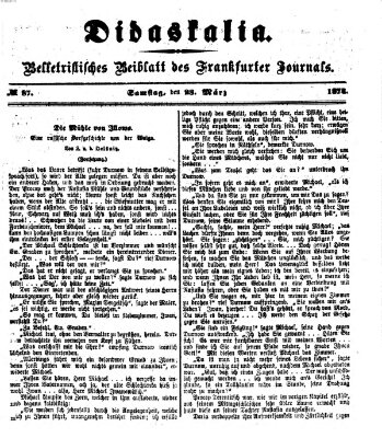 Didaskalia Samstag 28. März 1874