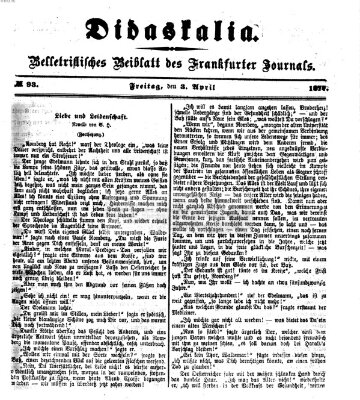 Didaskalia Freitag 3. April 1874